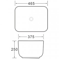 Раковина накладная SantiLine SL-1112MB