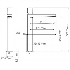 Смеситель для раковины WasserKRAFT Nuthe 9103H