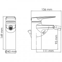 Смеситель для биде WasserKRAFT Aisch 5506