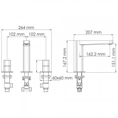 Смеситель для раковины встраиваемый WasserKRAFT Saale 9535