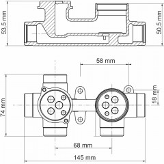 Смеситель для душа встраиваемый WasserKRAFT Aisch 5571