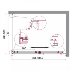 Душевой угол BelBagno Acqua ACQUA-AH-1-100/80-C-Cr