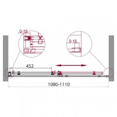 Душевая дверь BelBagno Acqua ACQUA-BF-1-110-C-Cr