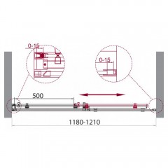 Душевая дверь BelBagno Acqua ACQUA-BF-1-120-C-Cr