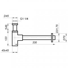 Сифон для раковины BelBagno BB-SMQ2-NERO