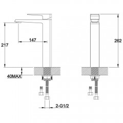 Смеситель для раковины BelBagno Arlie ARL-LMC-CRM