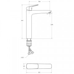 Смеситель для раковины BelBagno Due DUE-LMC-CRM-W0