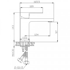 Смеситель для раковины BelBagno Romano ROM-LVM-CRM