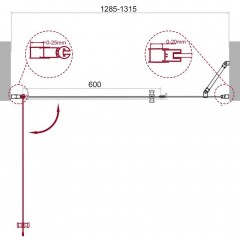 Душевая дверь BelBagno Etna ETNA-B-11-60+70-C-Cr