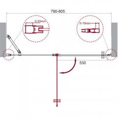 Душевая дверь BelBagno Etna ETNA-B-12-60/20-C-Cr