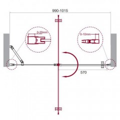 Душевая дверь BelBagno Etna ETNA-B-12-60/40-C-Cr-90