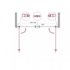 Душевая дверь BelBagno Etna ETNA-B-2-140-C-Cr