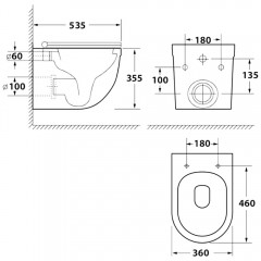 Инсталляция Grohe Rapid SL 38721001 + унитаз Bloomix Rapid SL1233R/UF3 безободковый с сиденьем