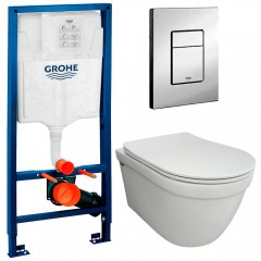 Инсталляция Grohe 38772001 + унитаз Bloomix Rapid SL1233R/UF3 безободковый с сиденьем