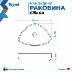 Раковина накладная Teymi Ellie 60 T50597