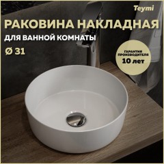 Раковина накладная Teymi Lina D31 T51101