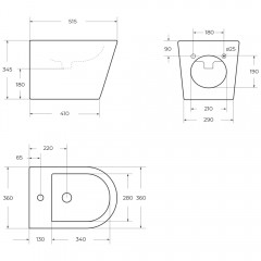 Биде подвесное BelBagno Flay-R BB053BH