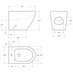 Биде BelBagno Sfera-R BB2141B