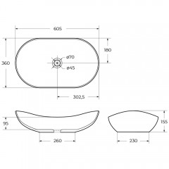 Раковина накладная BelBagno BB1404