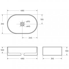 Раковина накладная BelBagno BB1497