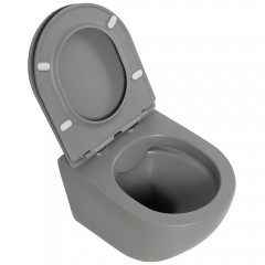 Унитаз подвесной BelBagno Colorato BB062CHR-GR+BB062SC-GR безободковый