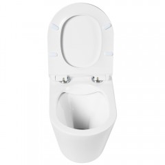 Унитаз подвесной BelBagno Flay-R BB053CHR+BB2111SC безободковый