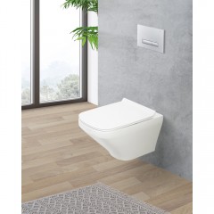 Унитаз подвесной BelBagno Sela BB3201CHR+BB3201SC безободковый