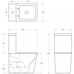 Унитаз BelBagno Ardente-R BB02093CPR+BB02093T+BB2112SC безободковый