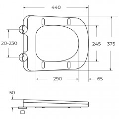 Крышка-сиденье для унитаза BelBagno Genova BB1102SC