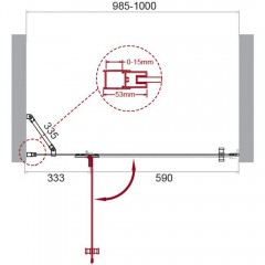 Душевая дверь BelBagno Kraft KRAFT-B-12-60/40-C-Cr-L