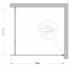 Душевое ограждение BelBagno Kraft KRAFT-L-1-100-C-Cr