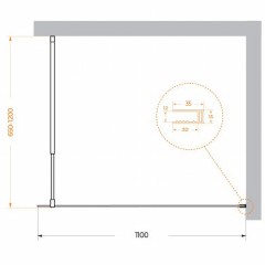 Душевое ограждение BelBagno Kraft KRAFT-L-1-110-C-Cr