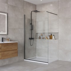 Душевое ограждение BelBagno Kraft KRAFT-L-1-110-C-NERO