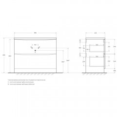 Тумба под раковину BelBagno Acqua 100 rovere rustico ACQUA-1000-2C-PIA-RR