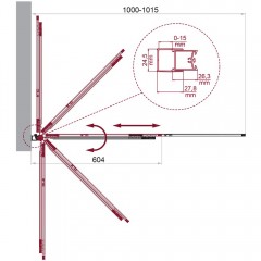 Шторка на ванну BelBagno Luce LUCE-VF-11-100/145-C-Cr