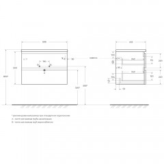 Тумба под раковину BelBagno Albano 70 rovere vintage bianco ALBANO-700-2C-SO-RVB