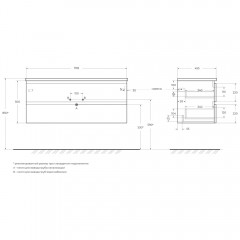 Тумба под раковину BelBagno Albano 120 rovere nature grigio ALBANO-1200-2C-SO-RNG