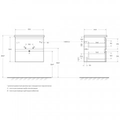 Тумба под раковину BelBagno Albano-Cer 60 rovere nature grigio ALBANO-CER-600-2C-SO-RNG