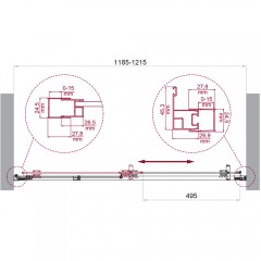 Душевая дверь BelBagno Luce LUCE-BF-1-120-C-ORO