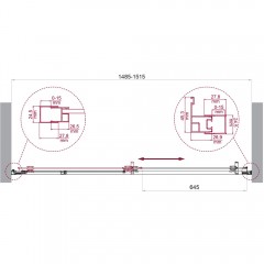 Душевая дверь BelBagno Luce LUCE-BF-1-150-C-Cr