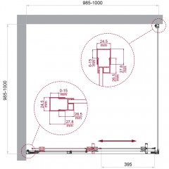 Душевой угол BelBagno Luce LUCE-A-1-100/100-C-Cr