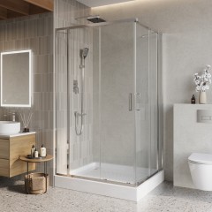 Душевой угол BelBagno Luce LUCE-AH-22-140/110-C-Cr