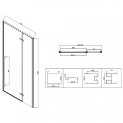 Душевая дверь Vincea Slim-N VDPH-5SN900CL