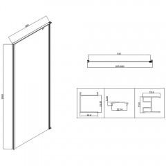 Душевое ограждение Vincea Slim-N VSR-5SN9090CLGM