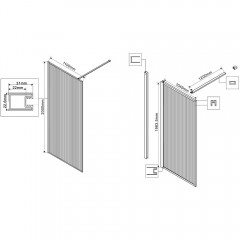 Душевое ограждение Vincea Walk-In VSW-1HP110FLB