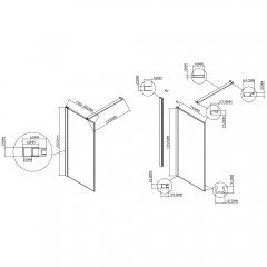 Душевое ограждение Vincea Walk-In VSW-1HS800CLB