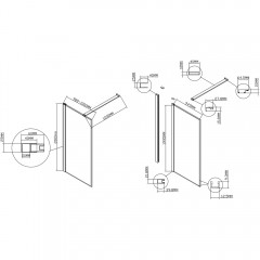 Душевое ограждение Vincea Walk-In VSW-1HS100CLG