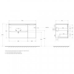 Тумба под раковину BelBagno Etna 100 rovere nature ETNA-1000-2C-1A-SO-RN-L