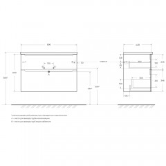 Тумба под раковину BelBagno Etna-H60 90 bianco lucido ETNA-H60-900-2C-SO-BL-P