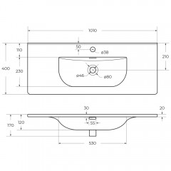 Раковина мебельная BelBagno BB-8099-3-100